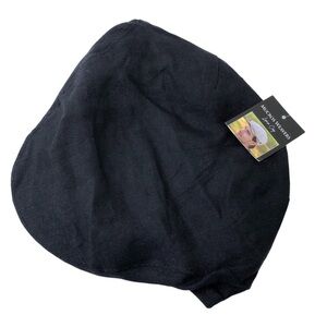 Mucros Weavers Workshop Men’s Black Trinity Linen Golf Cap Hat Medium